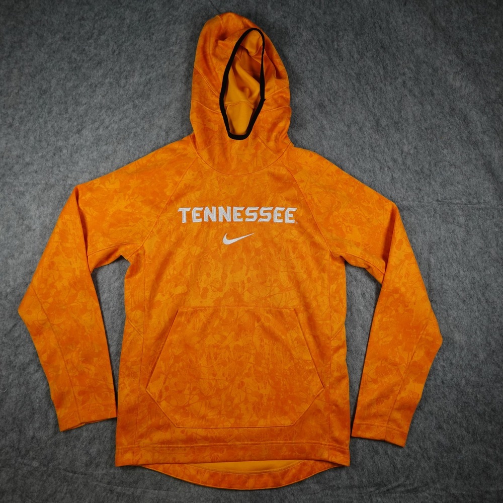 Nike Hoodie Mens Small Orange Tennessee Dri Fit Pullover Hoodie CD1825